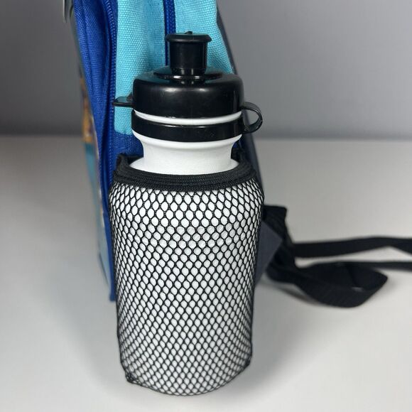 Rare New Old Stock Vintage 1996 Yu-Gi-Oh Canvas Backpack with water bottle Blue - Picture 3 of 9